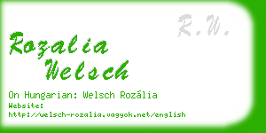 rozalia welsch business card